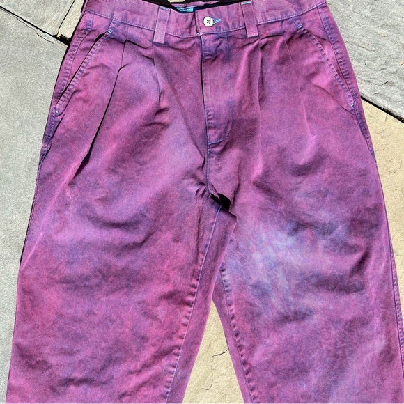 Y2K Reworked Custom Dyed Relaxed Fit Pleated Pants - Picture 2 of 9